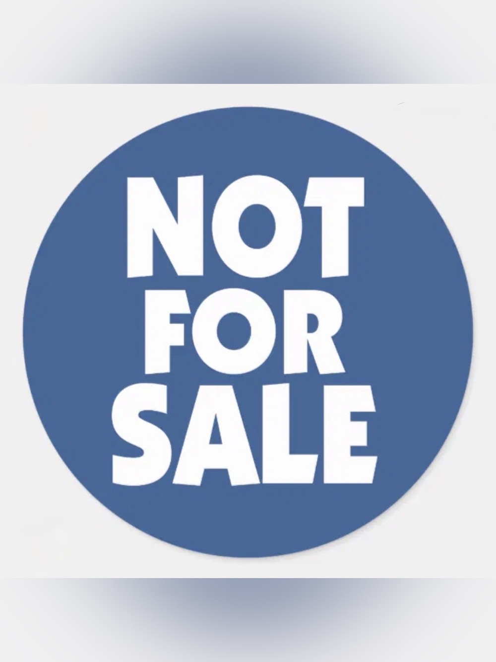 NOT FOR SALE